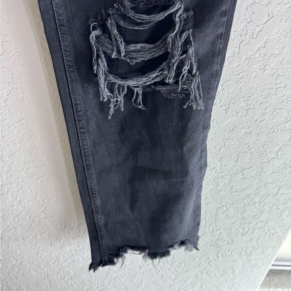 We The Free Maggie Mid Rise Jeans Washed Black Distressed Size 30 - Picture 9 of 9
